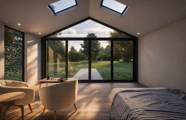 Bedroom with fitted storage